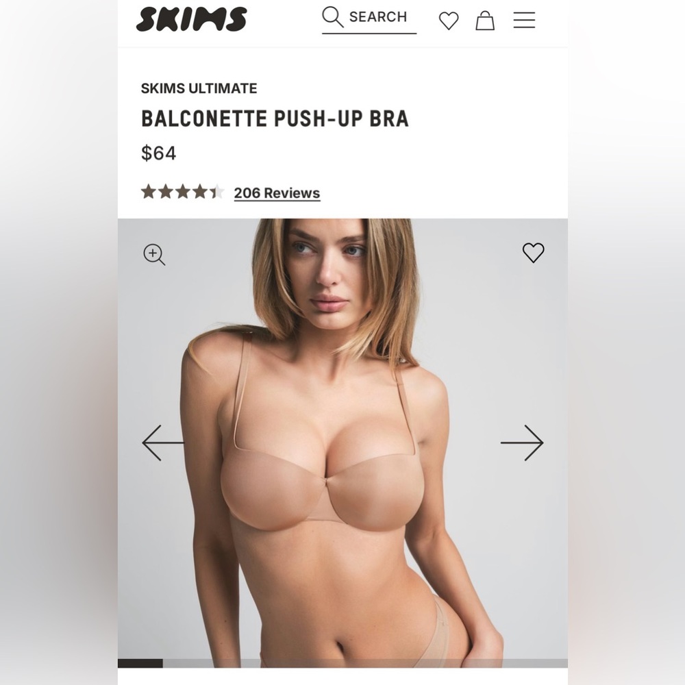 NWT ๐ SKIMS Ultimate Push-Up Balconette Bra (Clay) - Picture 5 of 7